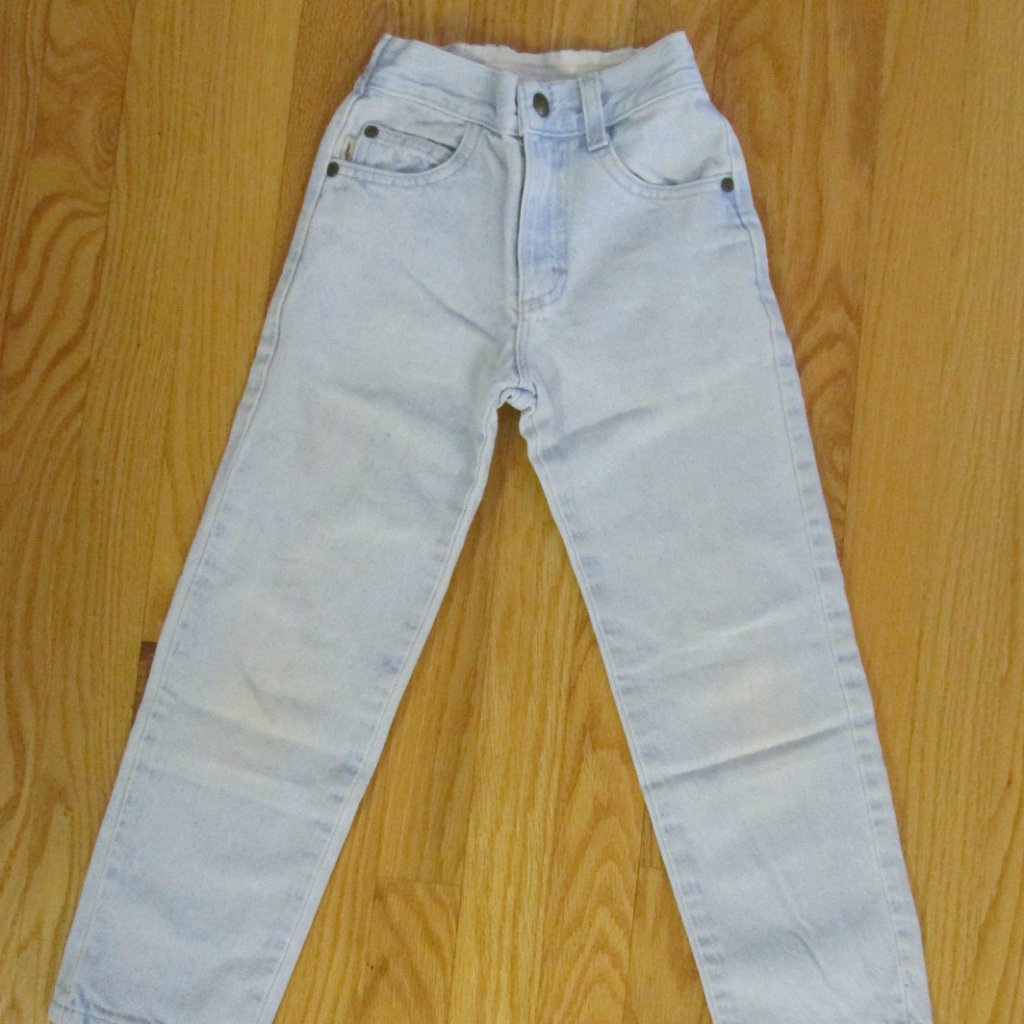 Lee Riders Girls Size 6 X Slim Jeans Lt Blue Stone Washed Relaxed High Waist Mom